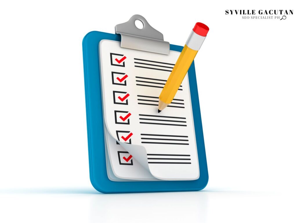 Checklist clipboard with pencil checking off items