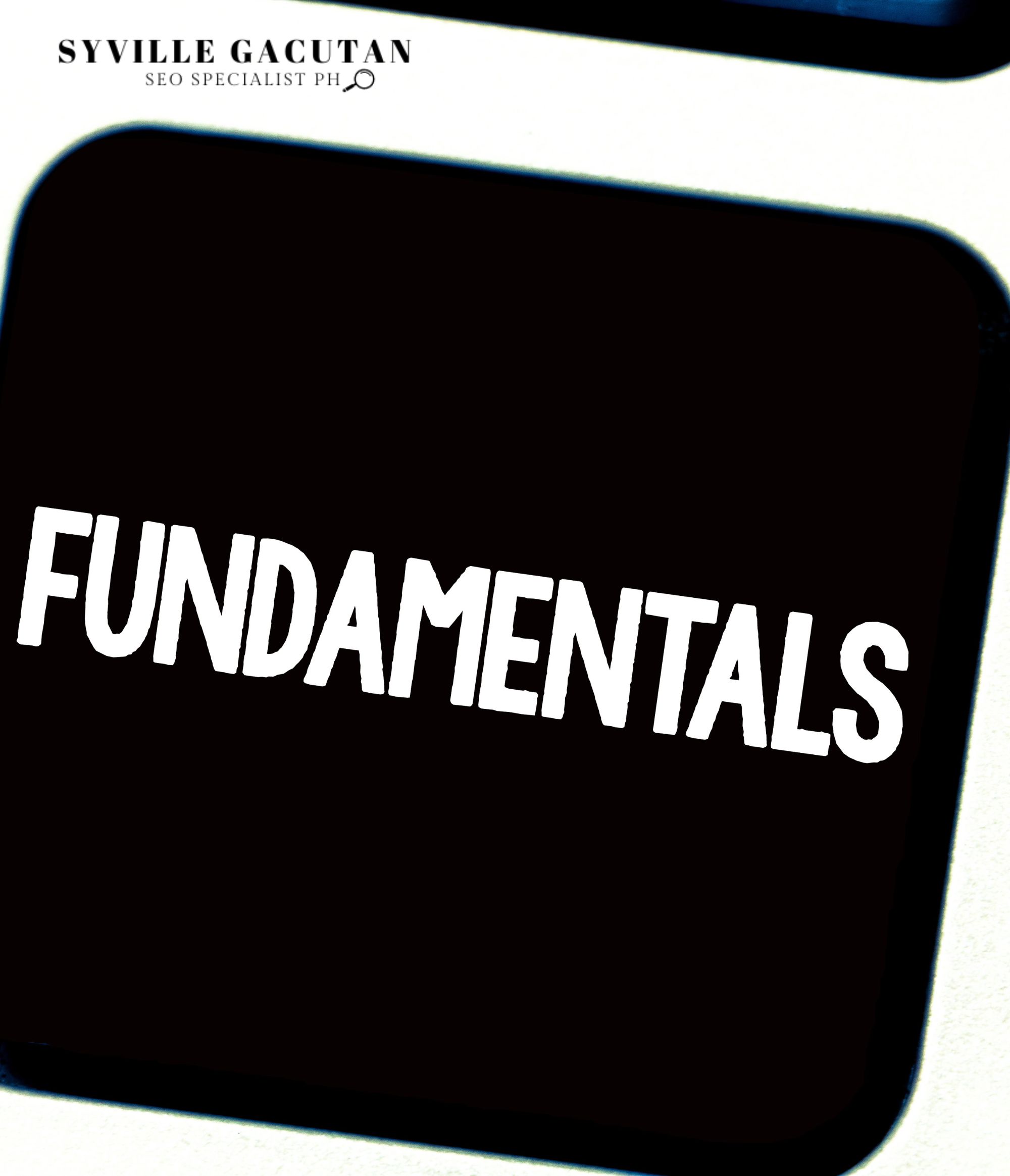 Black background with the word 'Fundamentals' in bold.