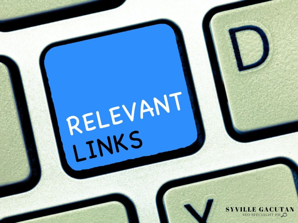 "RELEVANT LINKS" key on a keyboard