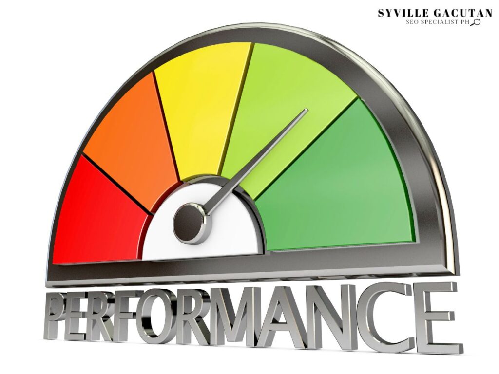 A meter gauge with the word "PERFORMANCE" below.