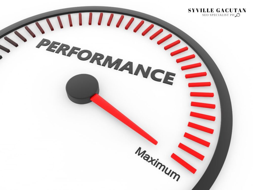 A performance gauge with needle pointing to "Maximum."