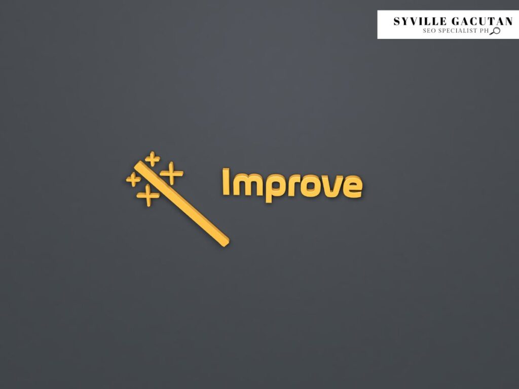 The word "Improve" with a magic wand on a dark background