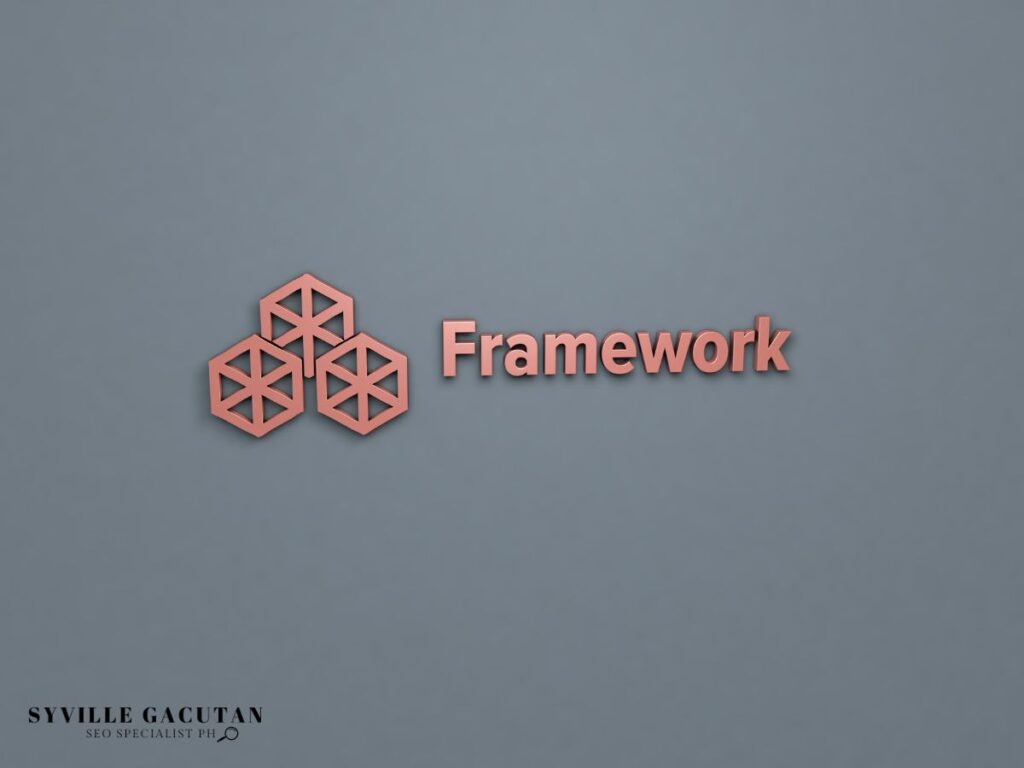 The word "Framework" next to a geometric logo on a gray background.