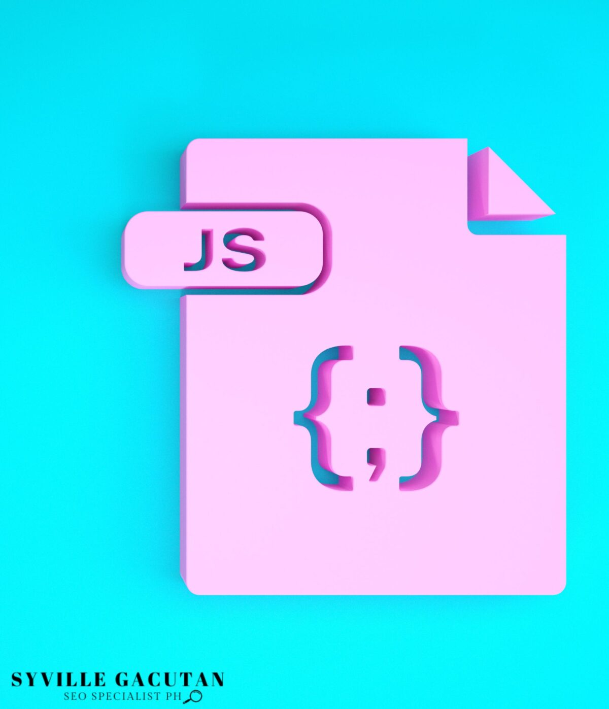 A pink file icon labeled "JS" with a curly bracket symbol.