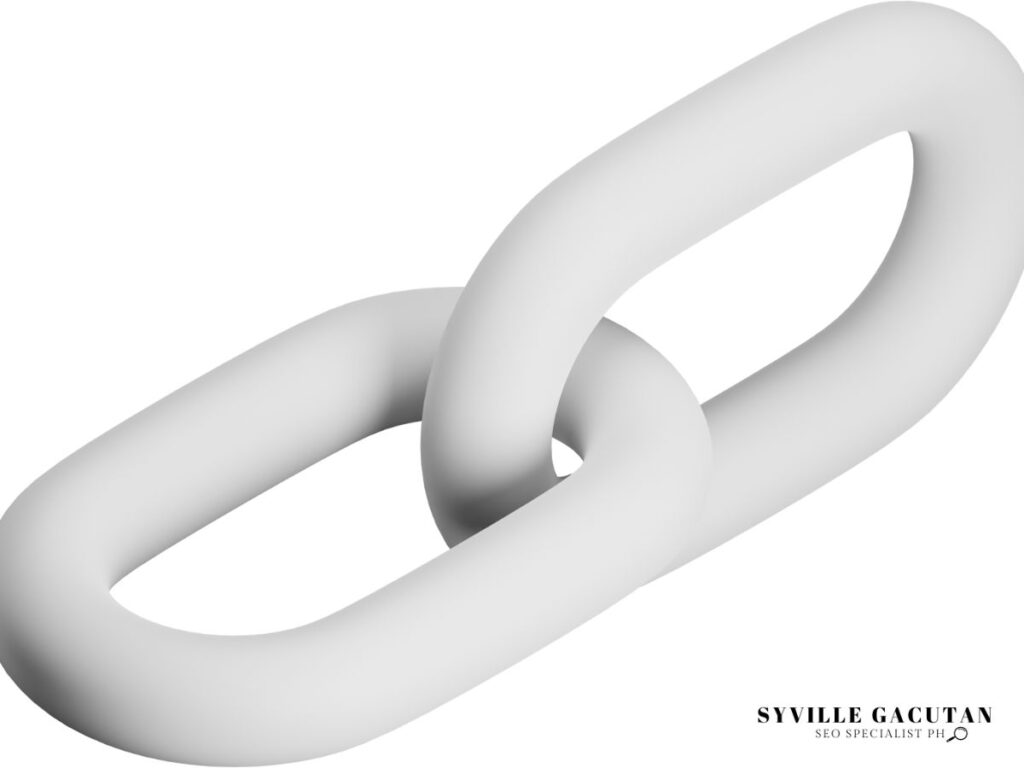 A simple white chain link.