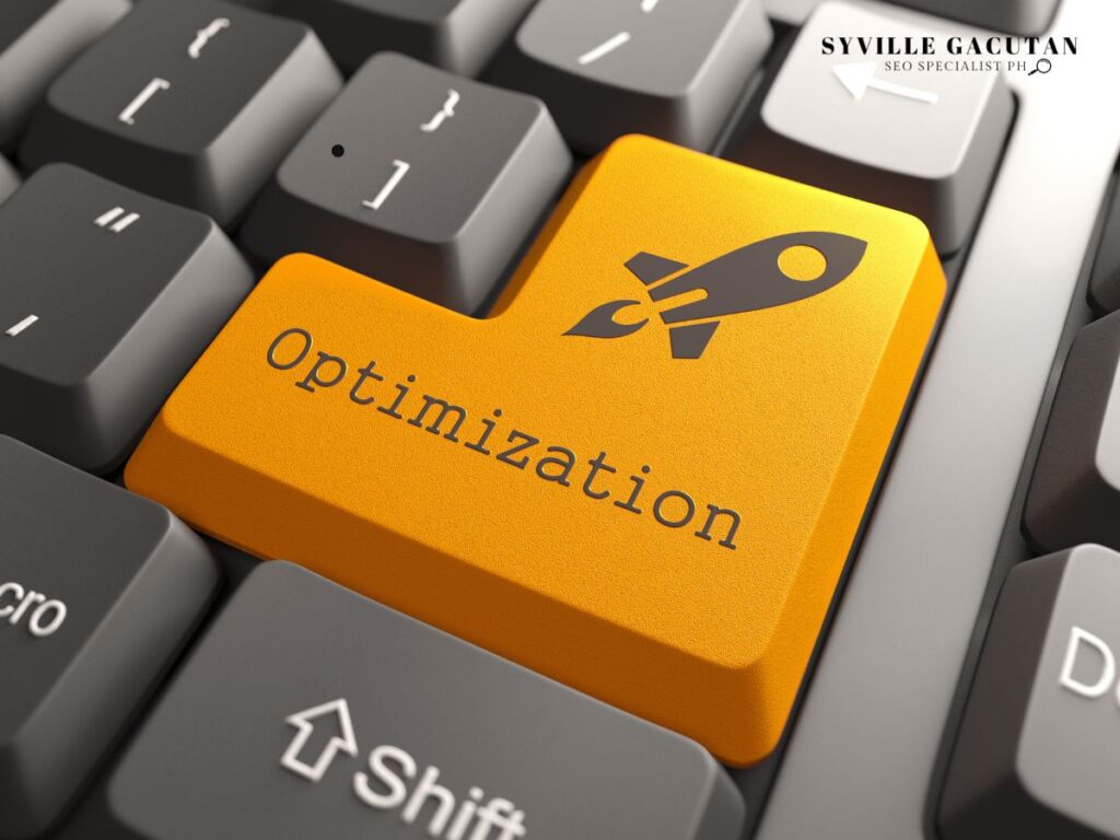 A yellow keyboard button labeled "Optimization" with a rocket icon.