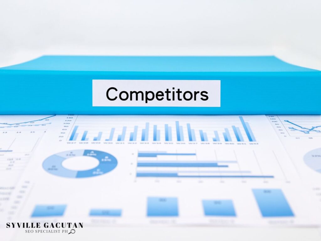 Competitor data binder over various charts.