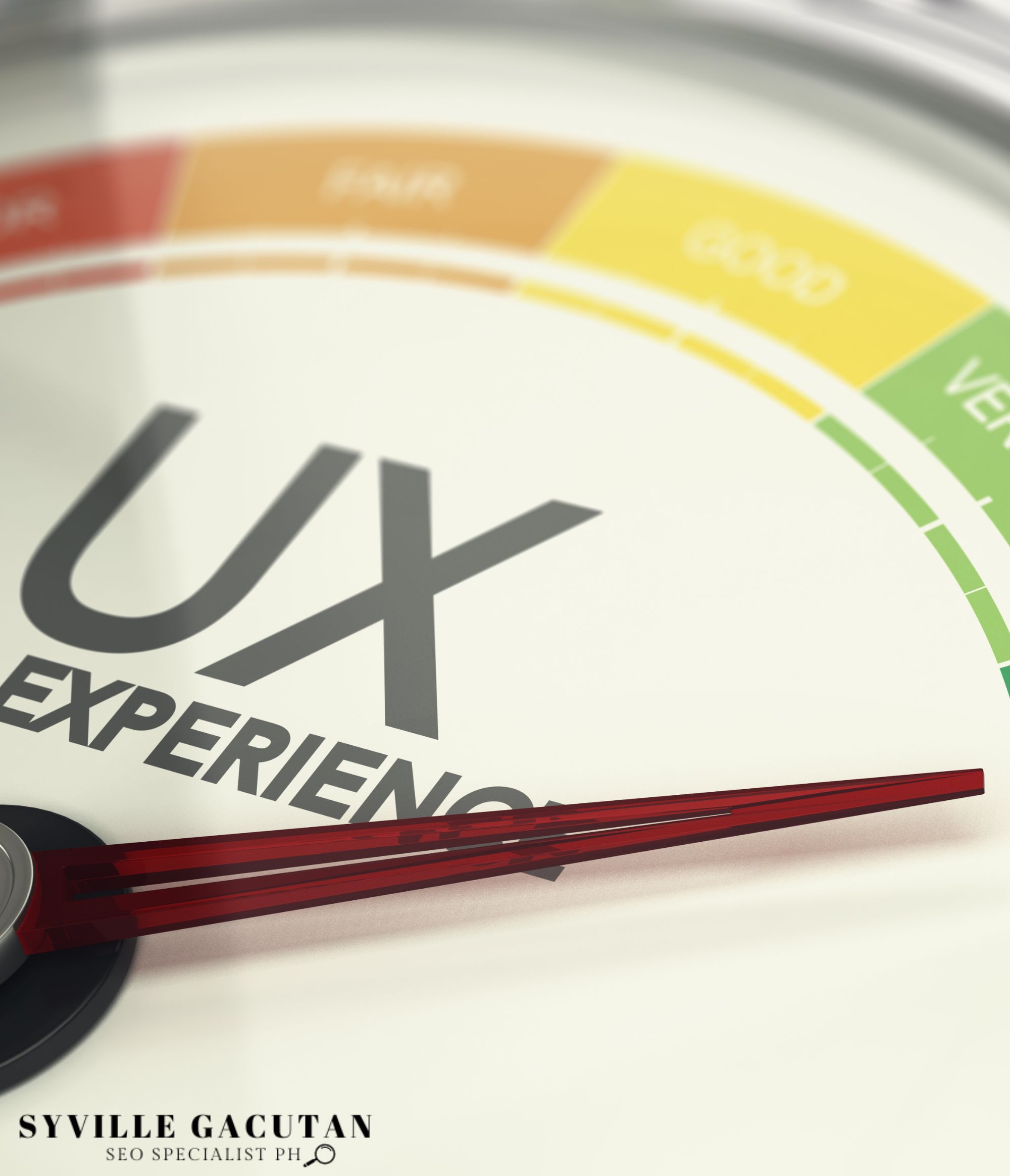 A close up of a UX experience meter.