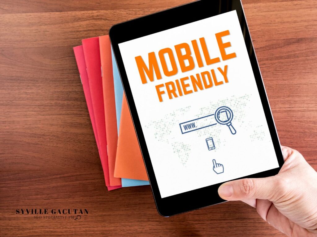 Tablet showing "Mobile Friendly" with a magnifying glass icon.