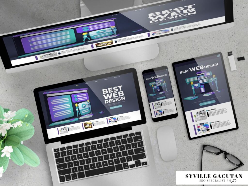 Website displayed on desktop, tablet, and mobile for responsive testing.