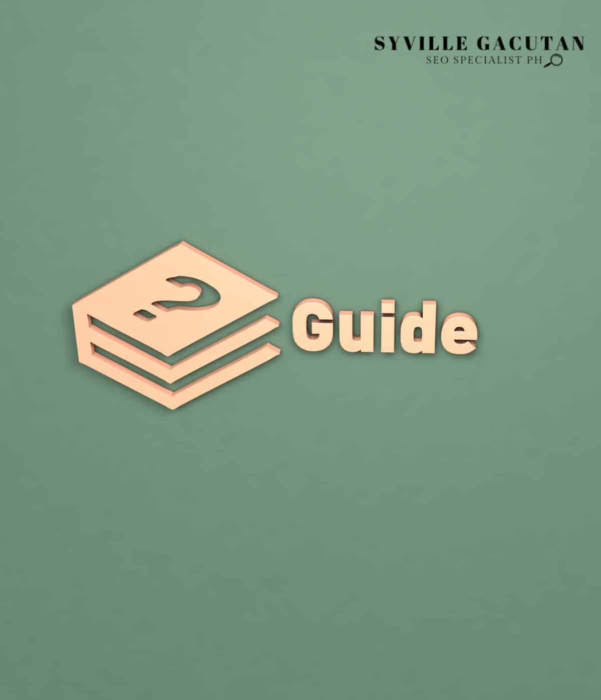 A minimalist design showing a book icon with a question mark and "Guide" text.