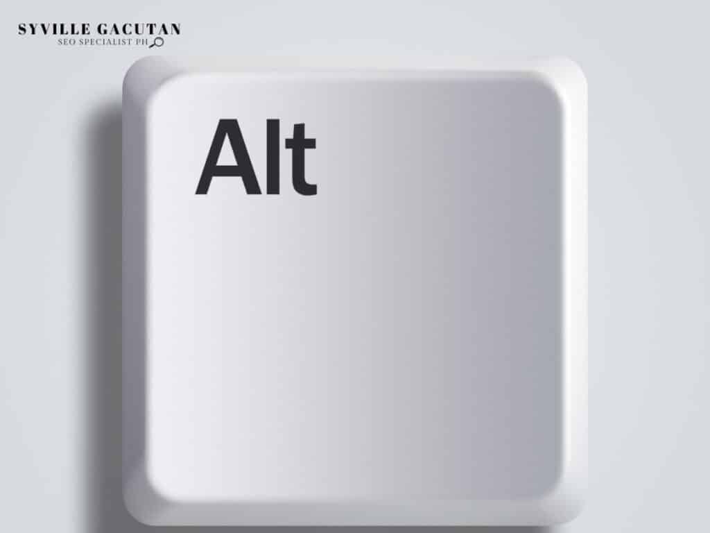 White keyboard key labeled "Alt" on light gray background.