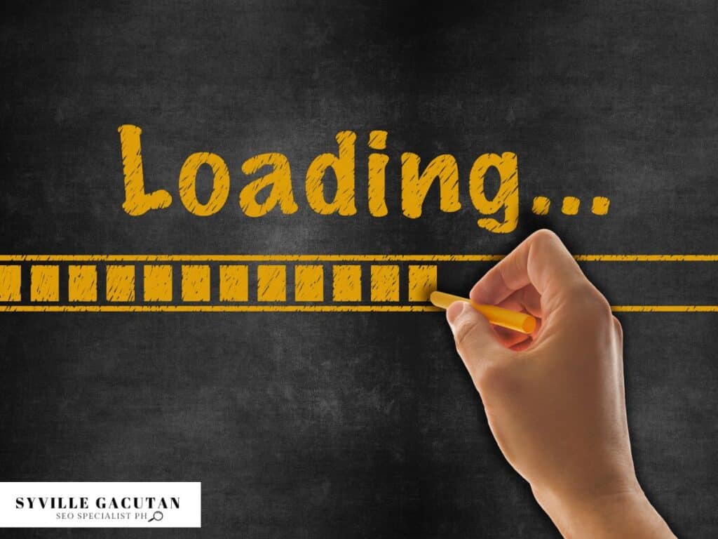 Hand-drawn loading bar on chalkboard background.