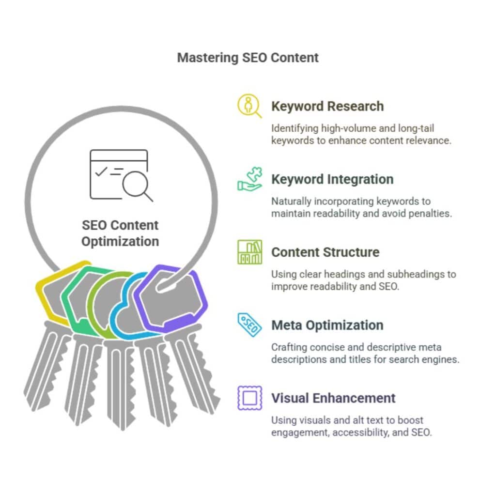 visual representation about mastering seo content.