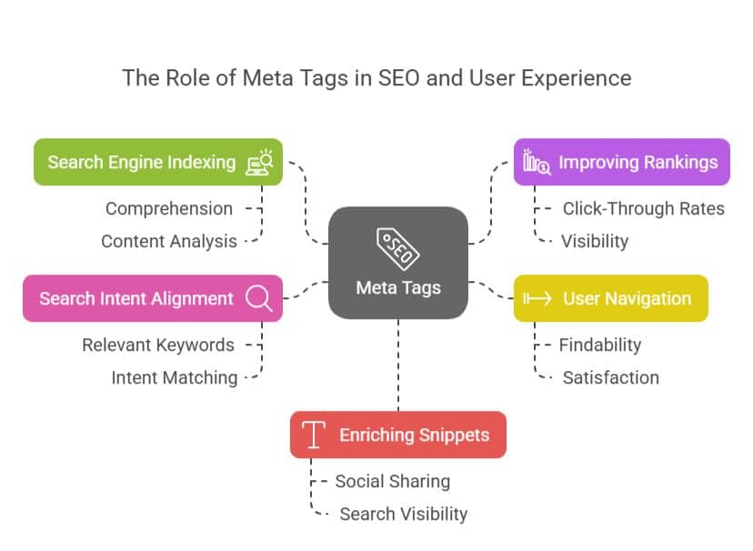 A visual about The Role of Meta Tags in SEO and User Experience.