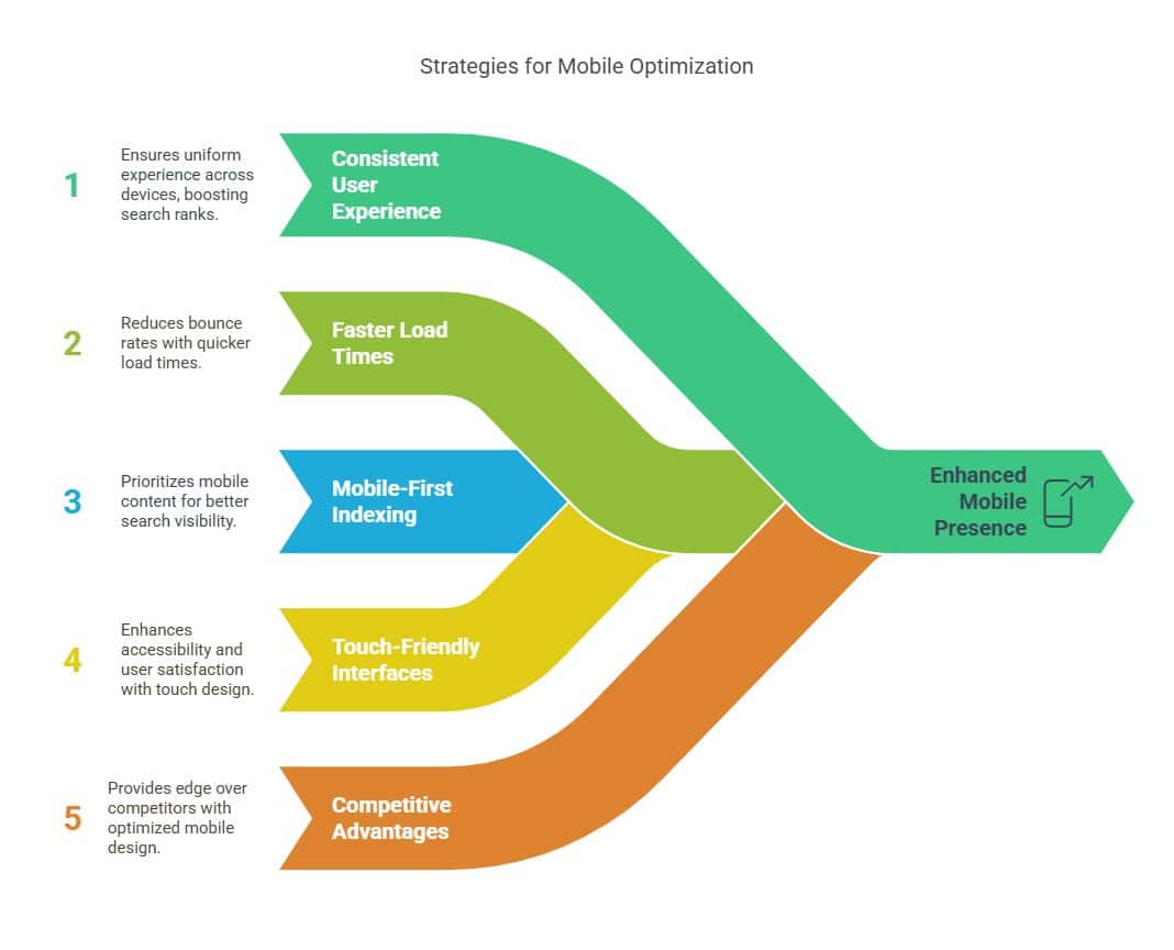 A visual about Strategies for Mobile Optimization.