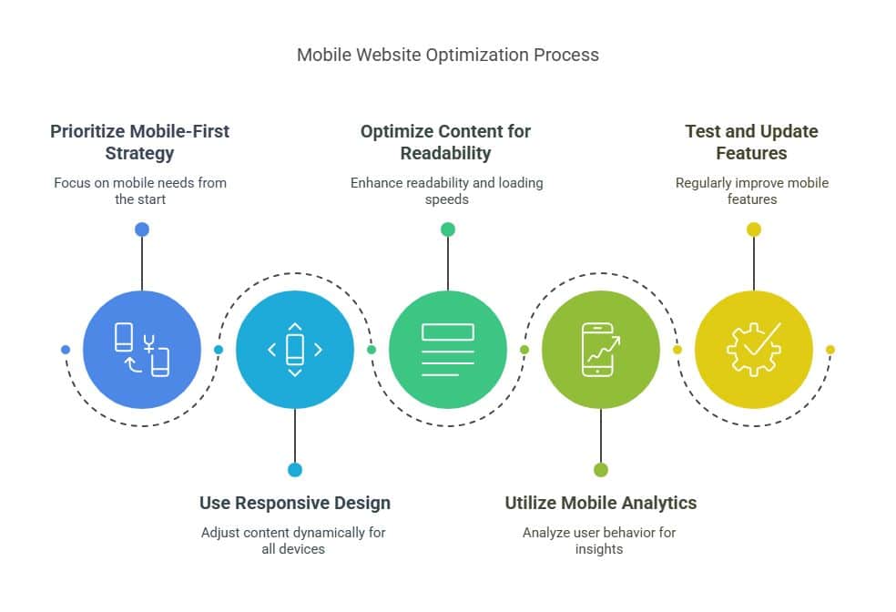 A visual about Mobile Website Optimization Process.