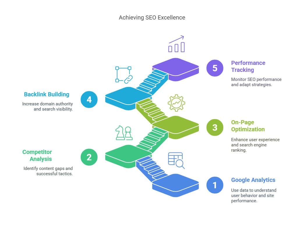 A visual about Achieving SEO Excellence