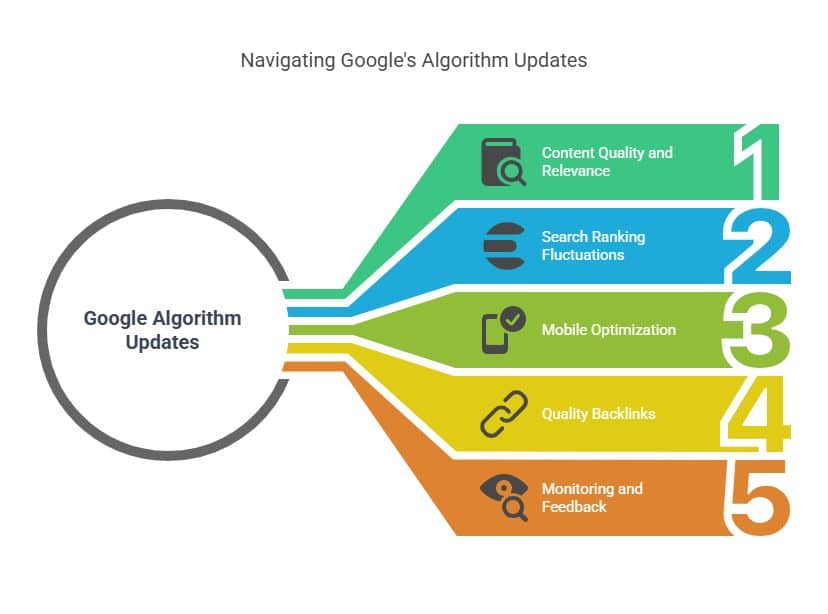 Visual about Navigating Google's Algorithm Updates