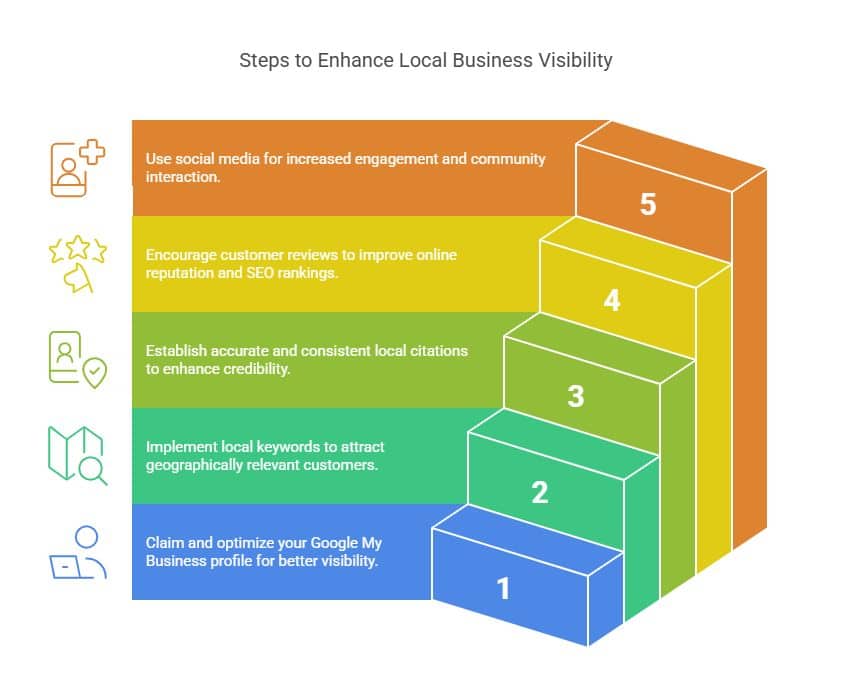 Visual about Steps to Enhance Local Business Visibility