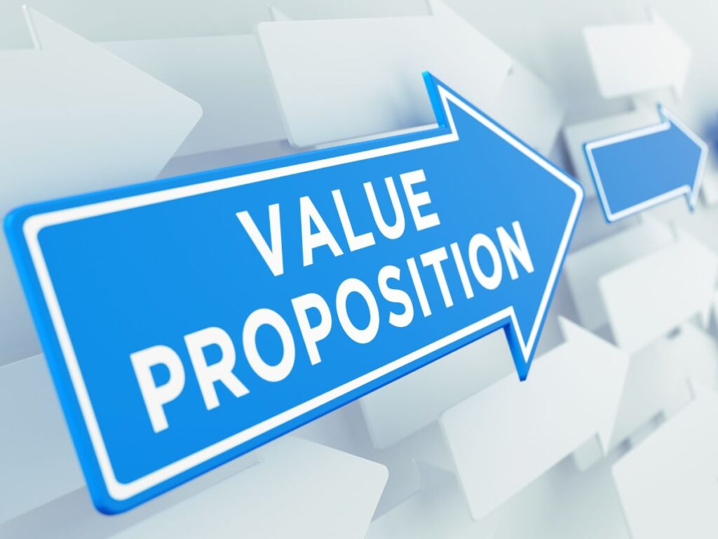 Value proposition arrow.