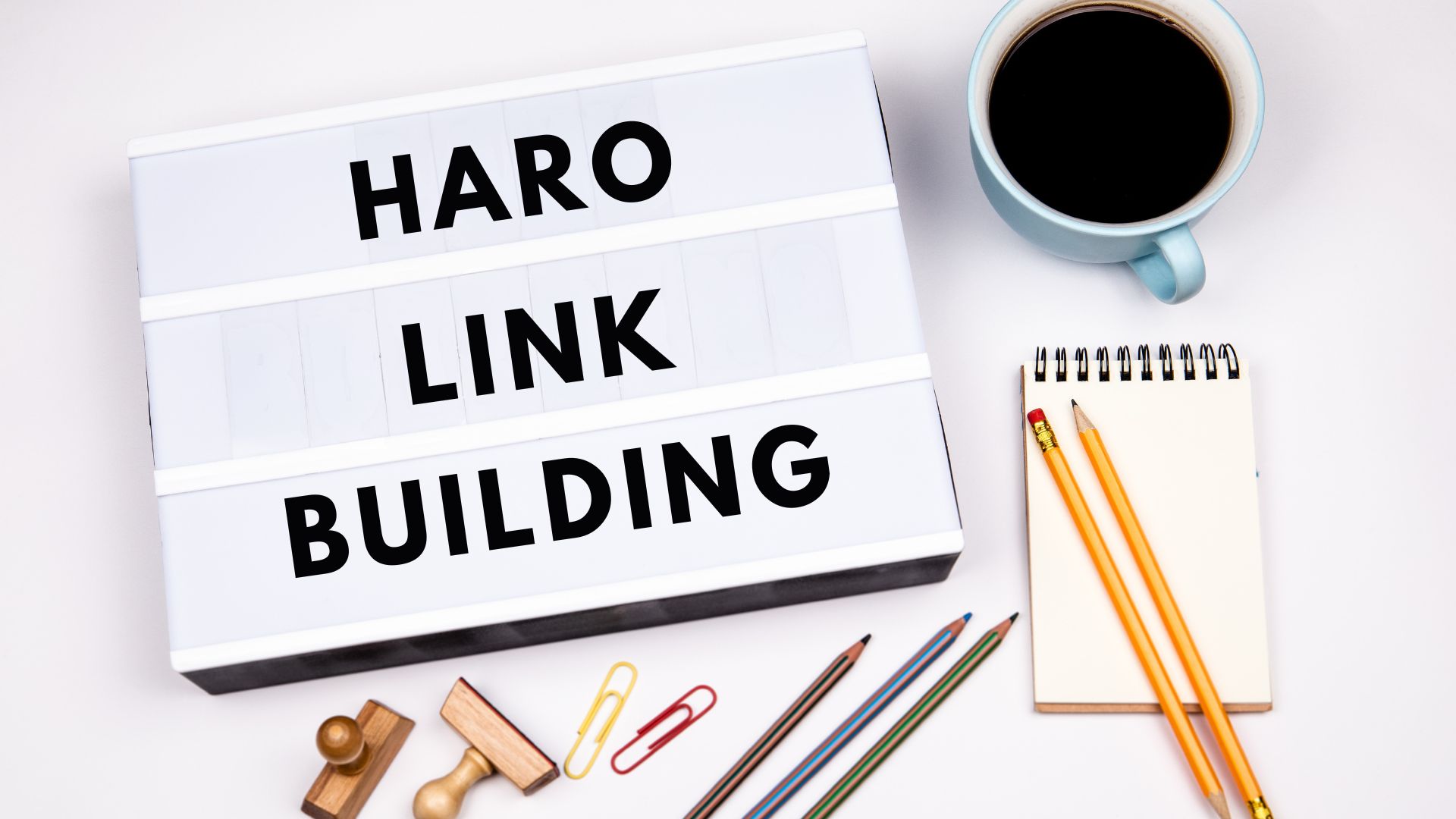 Lightbox displaying “HARO Link Building.”