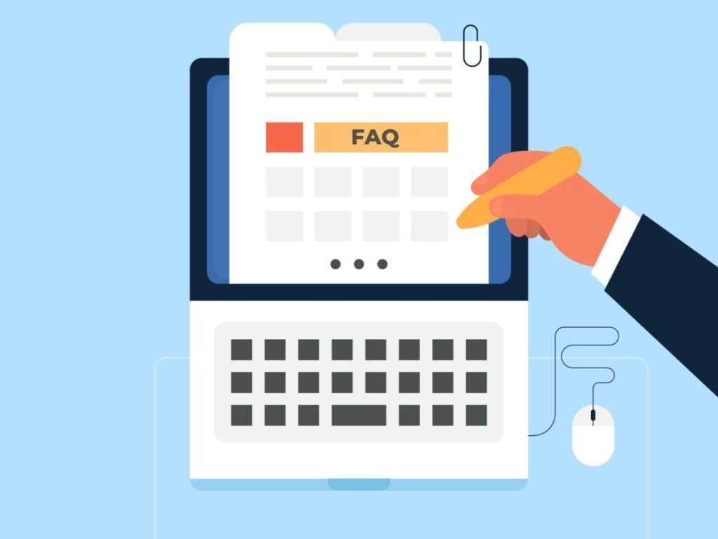 FAQ document illustration.