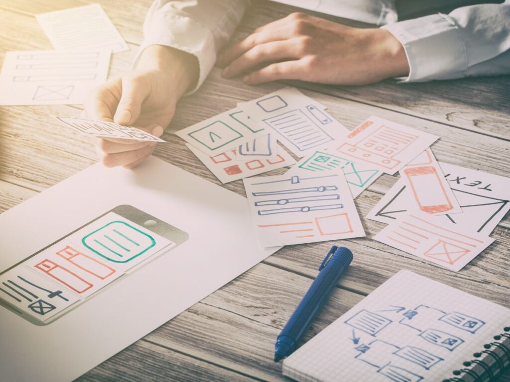UX planning sketches.