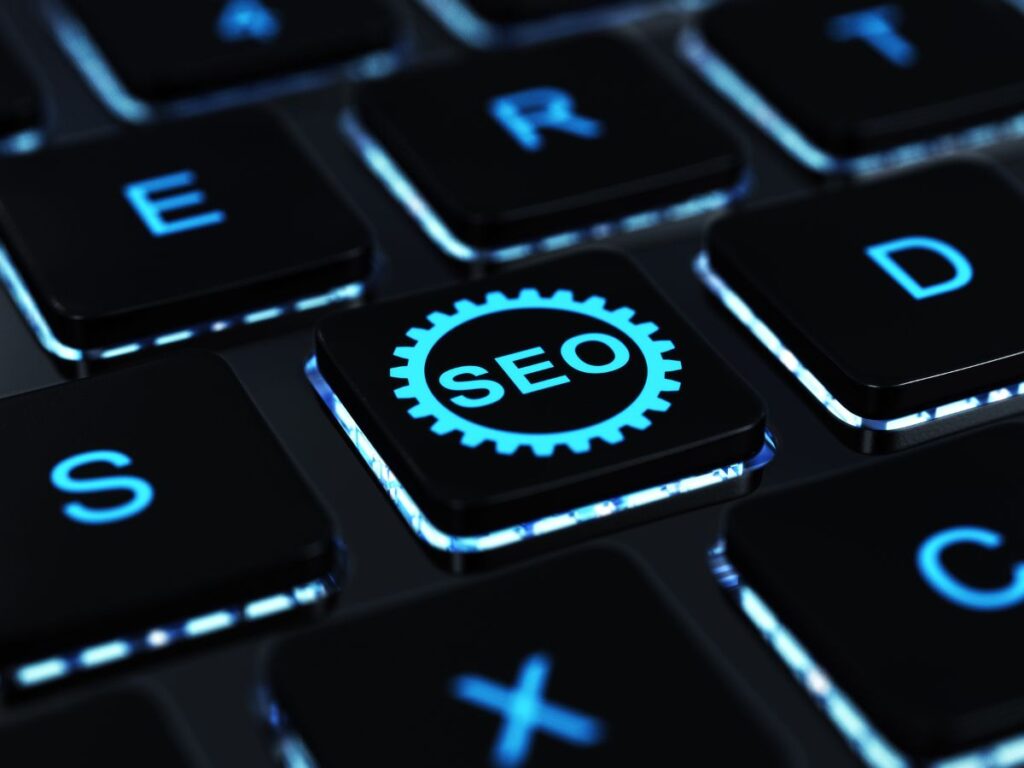 SEO keyboard button.