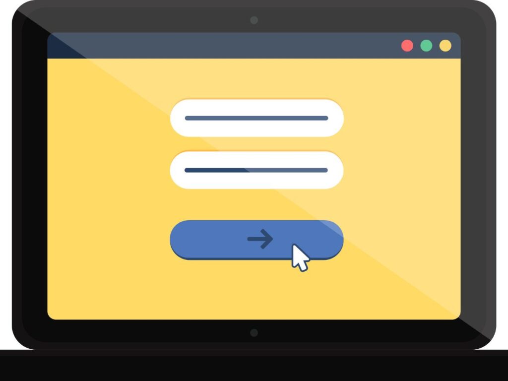 Illustration of a simple online login form.