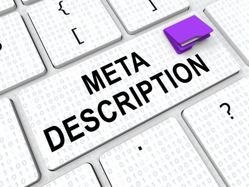 Keyboard key labeled “Meta Description”