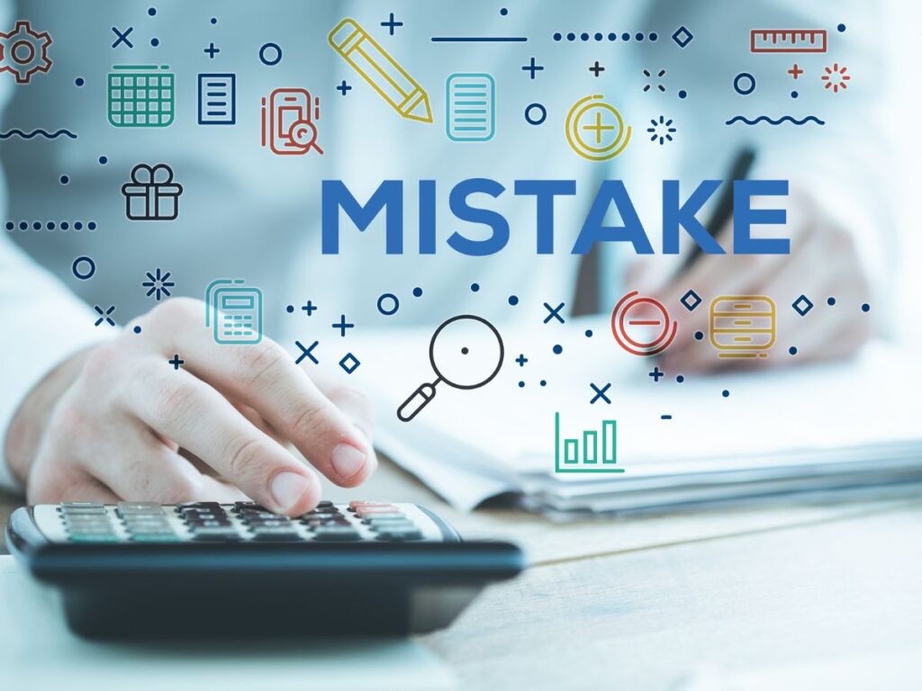 Concept image highlighting common business and SEO mistakes